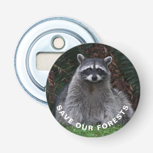 Raccoon Wildlife Foto Foservation Flaschenöffner