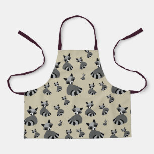Raccoon Wildlife Graphic Pattern Schürze