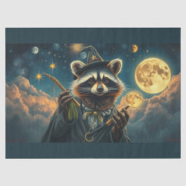 Raccoon Wizard macht den Mond Seidenpapier