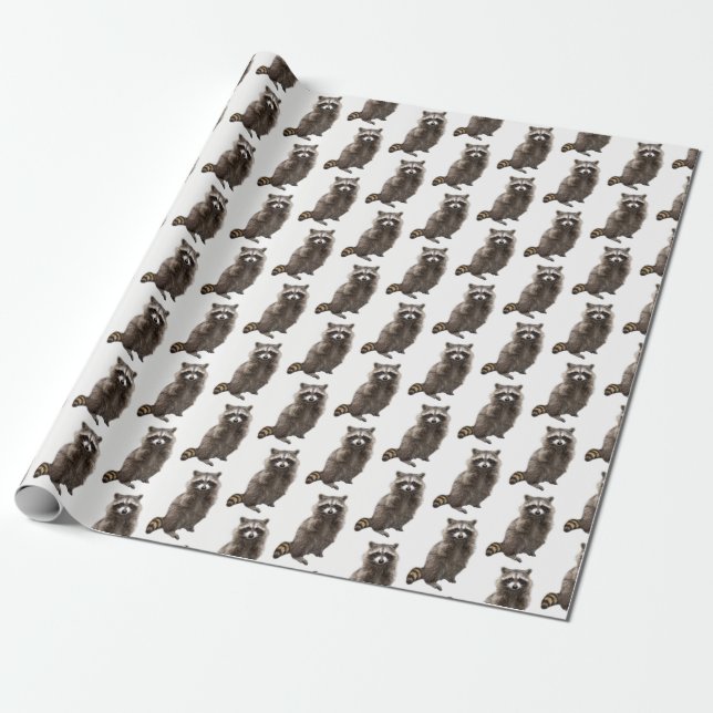 Raccoon Wrapping Paper Roll Geschenkpapier (Ungerollt)