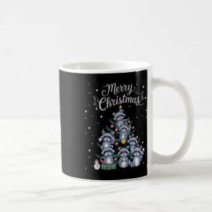 Raccoon Xmas Tree Raccoon Weihnachtsbaum Merry Chr Kaffeetasse