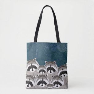 Raccoons Allover Tasche