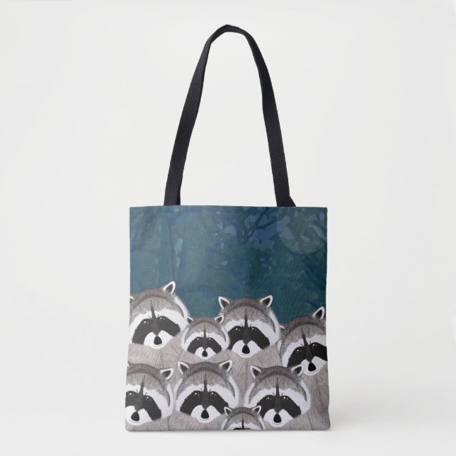 Raccoons Allover Tasche (Vorderseite)