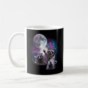 Raccoons auf dem Mond heulen - Raccoon Kaffeetasse