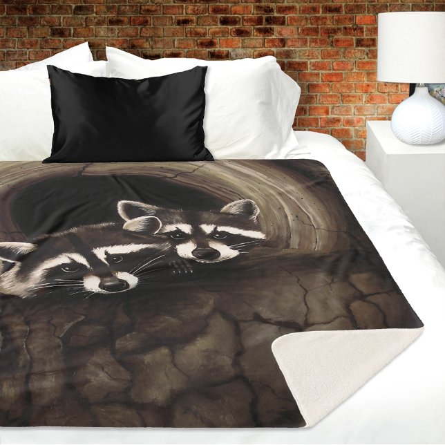 Raccoons Brown Niedlich Tree Sherpadecke (Von Creator hochgeladen)