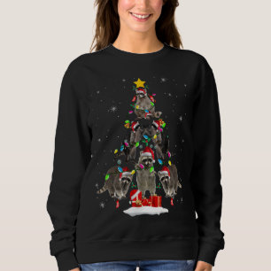Raccoons Christmas Tree Funny Santa Raccoon Sweatshirt