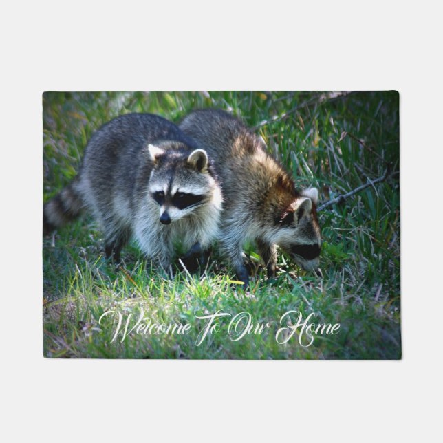 Raccoons-Foto Fußmatte