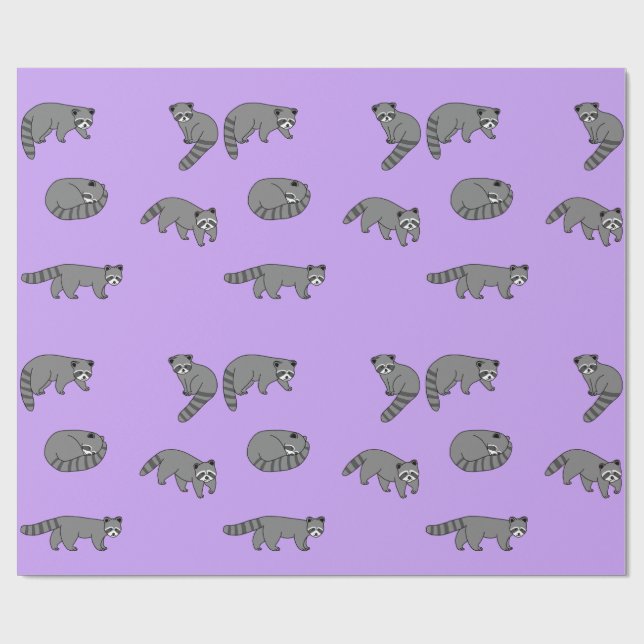 Raccoons Geschenkpapier (Flach)