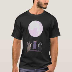 Raccoons heulen auf dem Mond drei Wölfe Parodie Cu T-Shirt