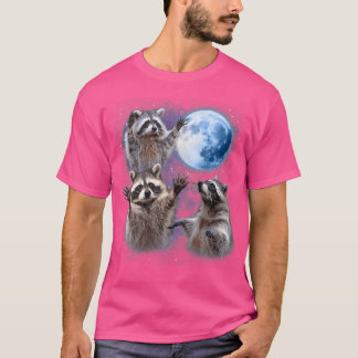 Raccoons im Mondlicht Shirt - Funny Raccoon