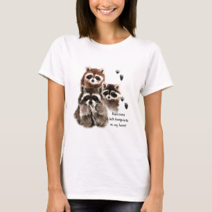 Raccoons verließ Footprints auf meinem Herzen, Spa T-Shirt
