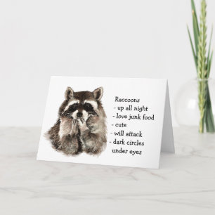 RaccoonTotem, Animal Guide Funny Birthday Karte