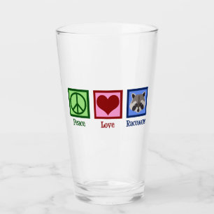Raccos für die friedliche Liebe Glas