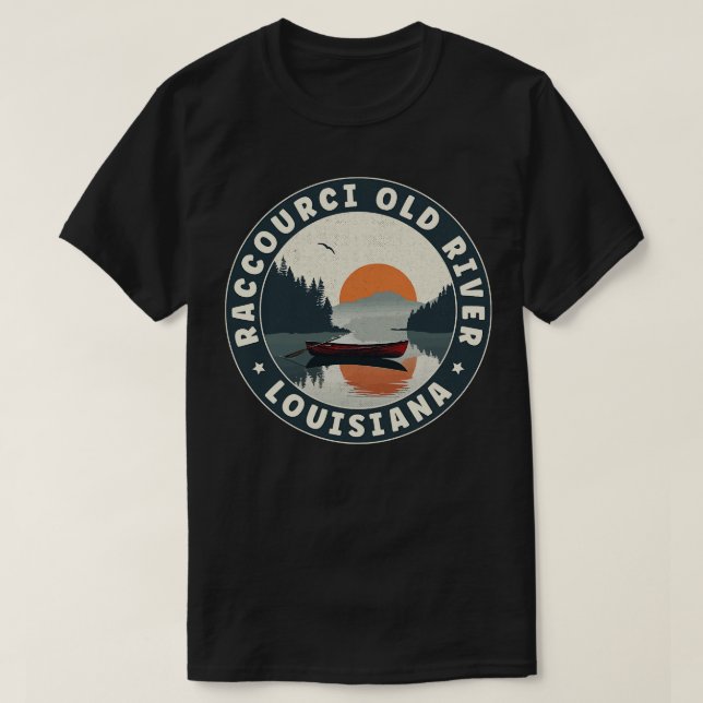 Raccourci Old River Louisiana Sunset TShirt (Design vorne)