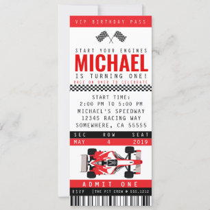 RACE AUTO PARTY INVITE EINLADUNG