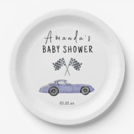 Race car Baby Dusche Pappteller