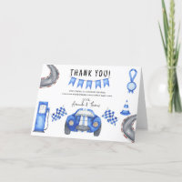 Race car Baby Dusche - vielen Dank