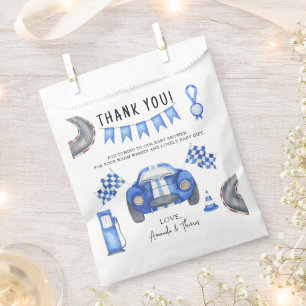 Race car Baby Dusche - vielen Dank Geschenktütchen
