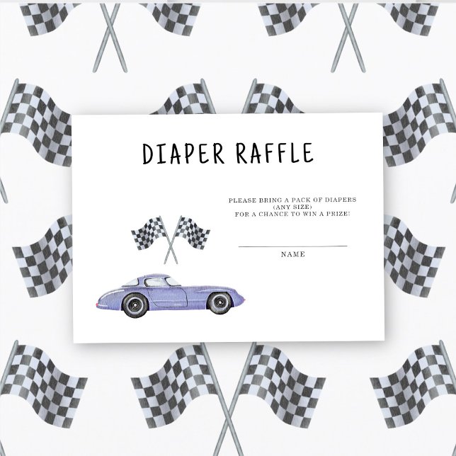 Race Car Baby Shower - Windpreisraffinerie Begleitkarte (Von Creator hochgeladen)