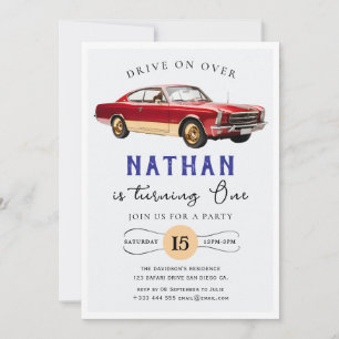 Race Car Birthday Einladung