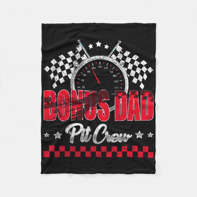 Race Car Birthday Party Racing Family Bonus Dad T  Fleecedecke (Vorderseite)