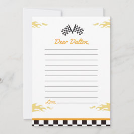 Race Car Birthday Party Time Kapsel Note Card Dankeskarte