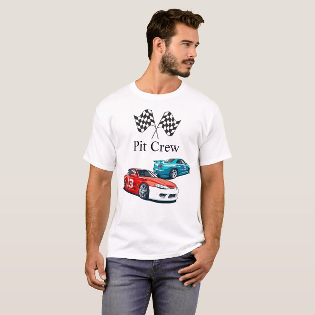 Race Car Birthday, Pit Crew T-Shirt (Vorne ganz)