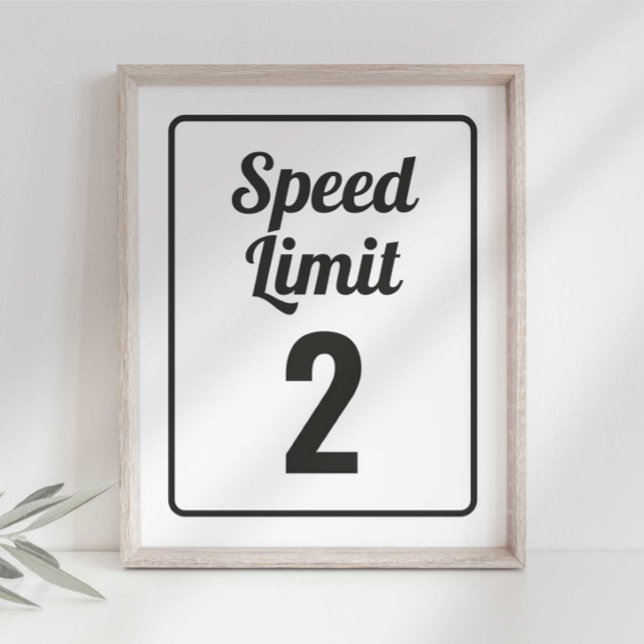 Race Car Birthday Speed Limit Sign Poster (Von Creator hochgeladen)