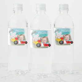 Race Car Birthday zwei schnell Wasserflaschenetikett