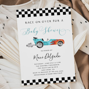 Race Car Boy Baby Shower Einladung