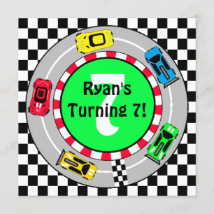 Race Car Boy's Geburtstagseinladung Einladung