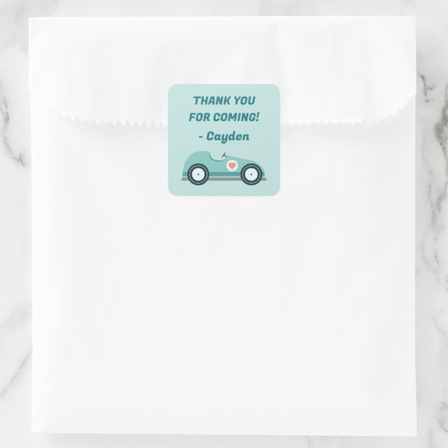 Race Car Danke Stickers (Tasche)