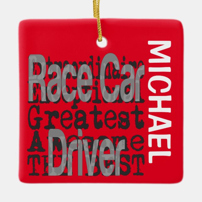 Race Car Driver Extraordinaire CUSTOM Keramikornament (Vorderseite)