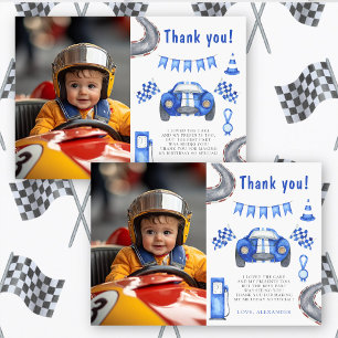 Race Car Erste Geburtstagsparty Danke
