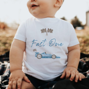 Race Car Fast One 1. Geburtstag T - Shirt