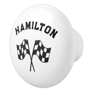 Race Car Flags Kinderzimmer Keramikknauf