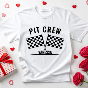Race Car für benutzerdefinierte Rennen der Crew Pi T-Shirt