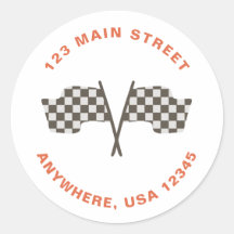 Race Car Geburtstagsfeier Rücksendeadresse