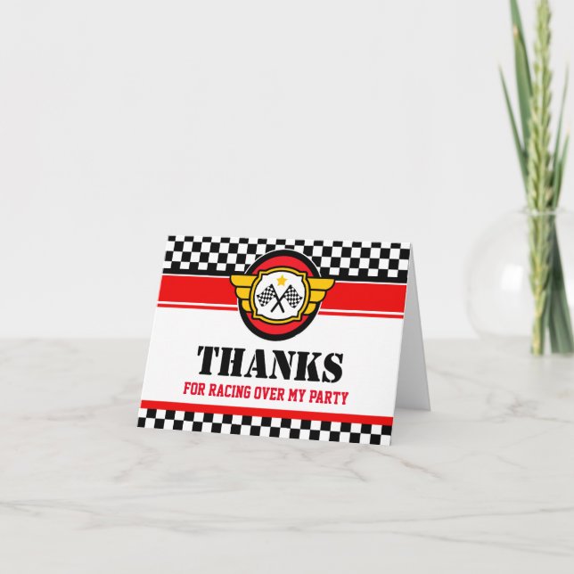 Race Car Geburtstagsparty Karte (Vorderseite)