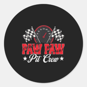 Race Car Geburtstagsparty Racing Family Paw Pit Pi Runder Aufkleber