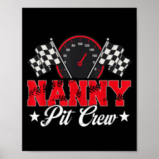 Race Car Geburtstagsparty Racing Family Pit Cr Poster