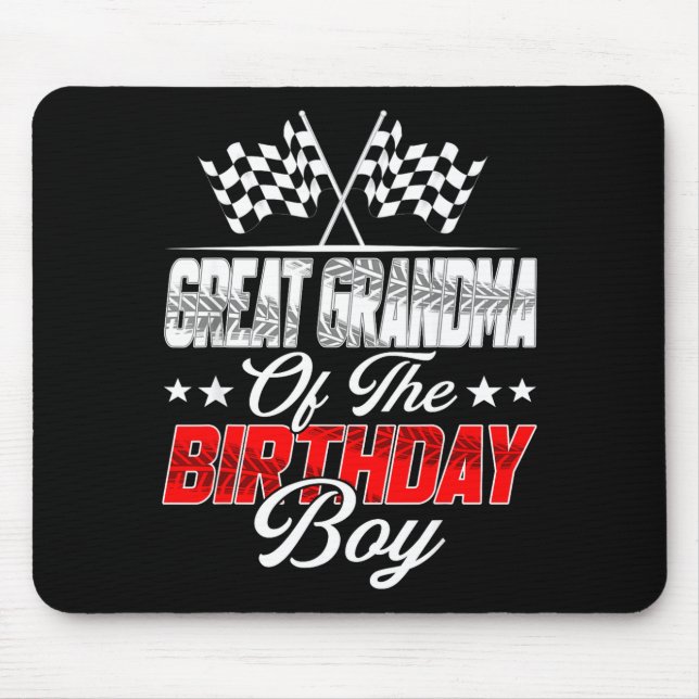 Race Car Great Grandma Of The Birthday Boy Racing  Mousepad (Vorne)