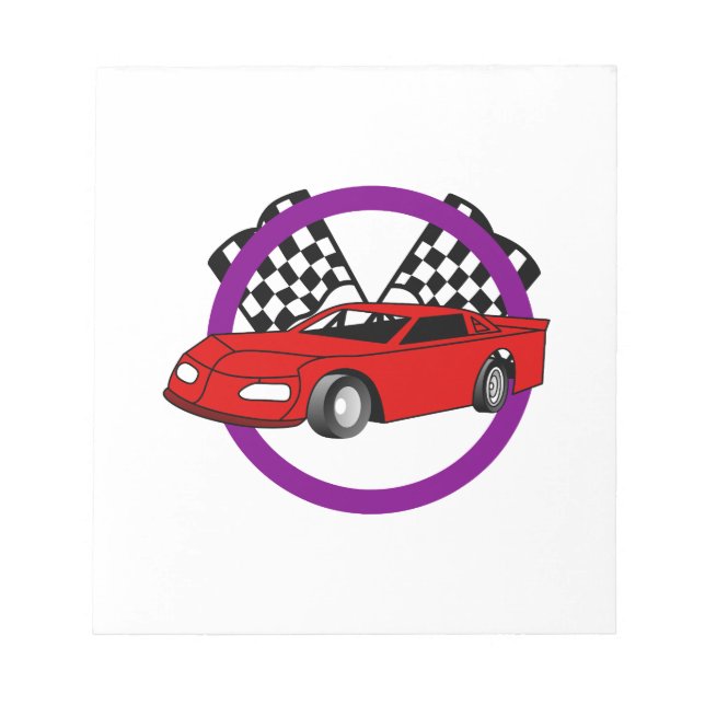 Race Car Logo Notizblock (Vorderseite)