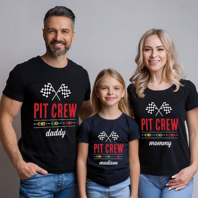 Race Car Matching Pit Crew Mommy T-Shirt (Von Creator hochgeladen)