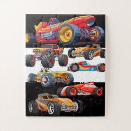 Race Car Monster Lkw Racing Design Puzzle