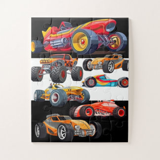 Race Car Monster Lkw Racing Design Puzzle