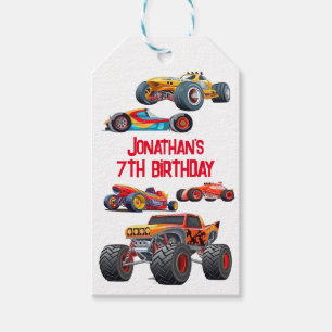 Race Car Monster LKWs Racing Birthday Geschenkanhänger