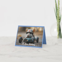 Race Car Mouse Geburtstagskarte