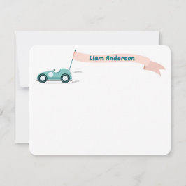 Race Car Note Card Dankeskarte
