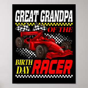 Race Car Party Großer Opa des Geburtstagsrennen Poster